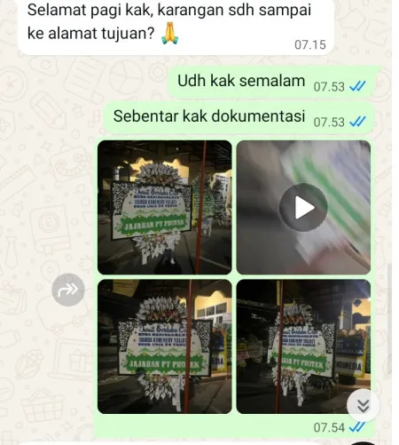 Pengiriman Papan Bunga Selamat Rahong Malingping