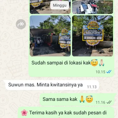 Pengiriman Papan Bunga Duka Rahong Malingping