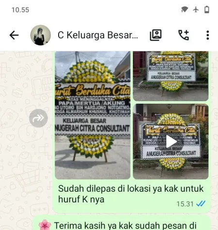 Pengiriman Papan Bunga Duka Rahong Malingping